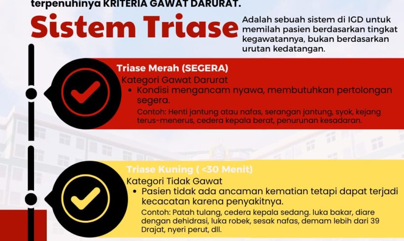 Pelayanan Instalasi Gawat Darurat (IGD) RSUD Raja Ahmad Tabib, Pahami Kegawatdaruratan dan Sistem Triasenya. Pelayanan Instalasi Gawat Darurat (IGD) RSUD Raja Ahmad Tabib, Pahami Kegawatdaruratan dan Sistem Triasenya.